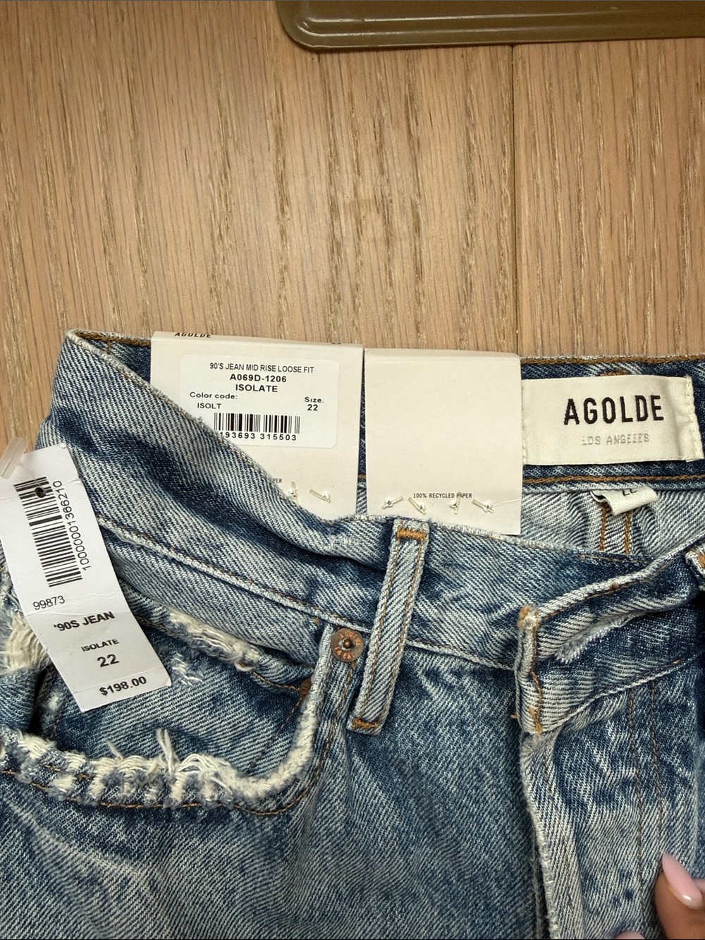 NWT AGOLDE 90s Jean in Isolate - Picture 2 of 5